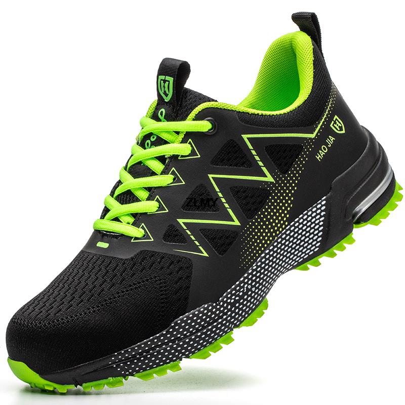 Puncture Proof Steel Toe Sneakers For Men Antismash Safety Boots Work Shoes Breathable Construction