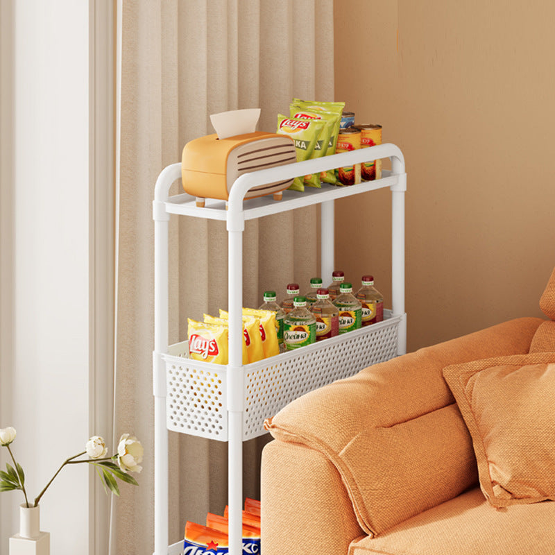 Movable Gap Storage Rack Narrow Household Floor Standing Cart For Kitchen Living Room 3