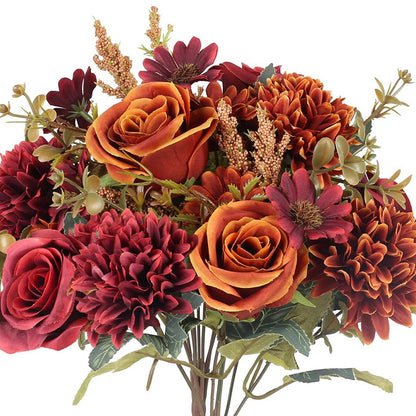 Cheap Artificial Flowers for New Year, Silk Rose Wedding Arch, Christmas Home Decor