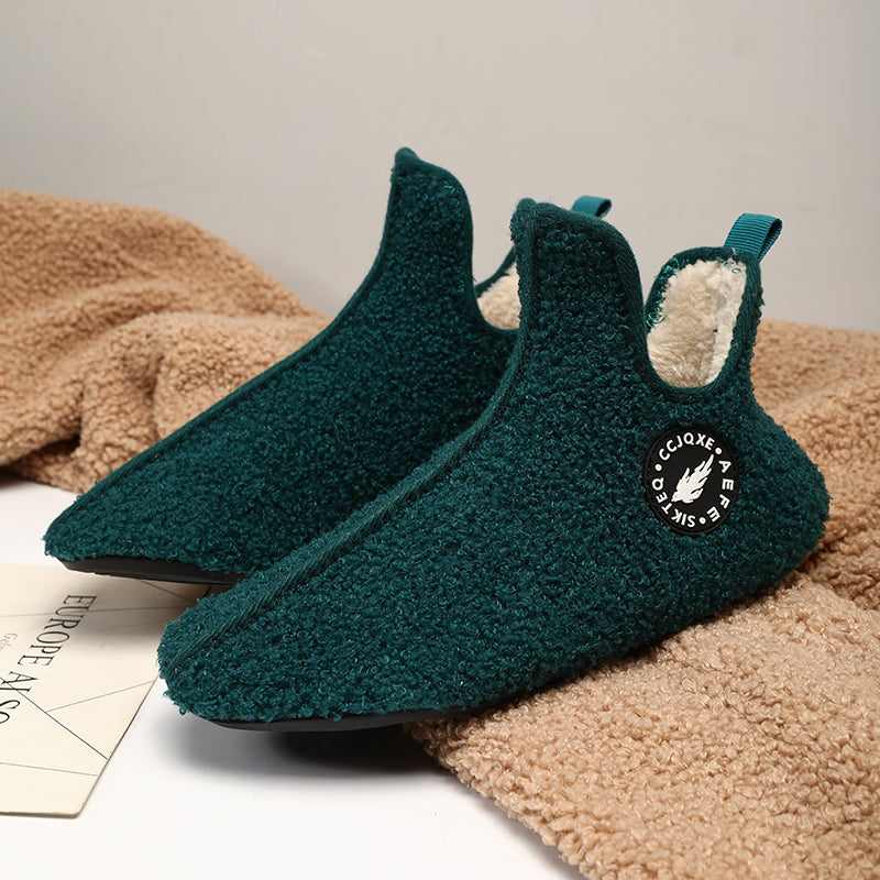 Fashion Women Plush Slipper Casual Slip On Shoes For Couples High Quality New Men Winter Slippers L