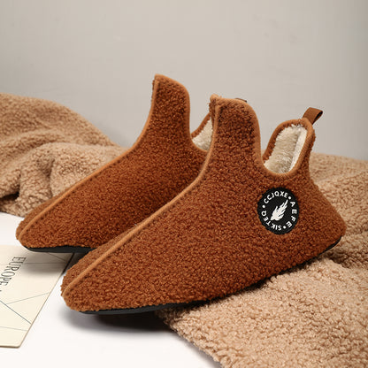 Fashion Women Plush Slipper Casual Slip On Shoes For Couples High Quality New Men Winter Slippers L
