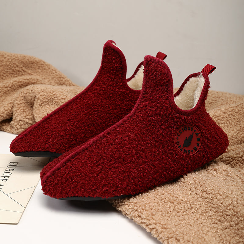 Fashion Women Plush Slipper Casual Slip On Shoes For Couples High Quality New Men Winter Slippers L