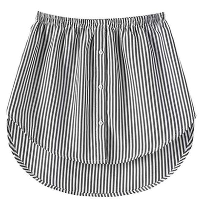 Women Blouse Extender, Adjustable Layering Faux Top, Mini Skirt False Hemline, Split Underskirt