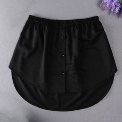 Women Blouse Extender, Adjustable Layering Faux Top, Mini Skirt False Hemline, Split Underskirt