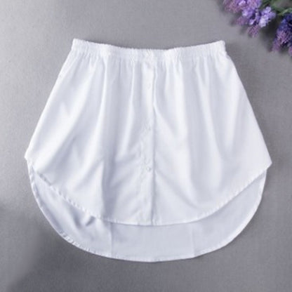 Women Blouse Extender, Adjustable Layering Faux Top, Mini Skirt False Hemline, Split Underskirt