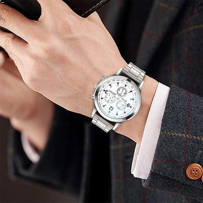 Fashion Mens Quartz Steel Band Watch Business Watch 2