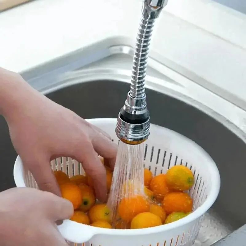 AquaFlex 360 Swivel Faucet Extender  DualMode AntiSplash Aerator For Kitchen  Bathroom 3