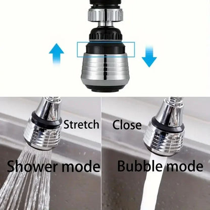 AquaFlex 360 Swivel Faucet Extender  DualMode AntiSplash Aerator For Kitchen  Bathroom 5