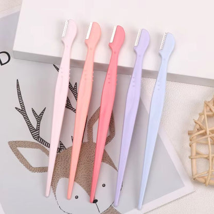 Karsyngirl Straight Handle Round Head Eyebrow Trimmer Set  Gentle AntiScratch Razor For Brows And F 1