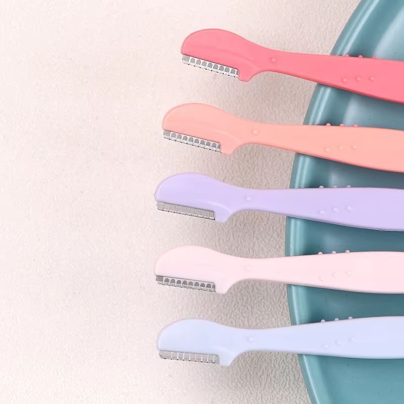 Karsyngirl Straight Handle Round Head Eyebrow Trimmer Set  Gentle AntiScratch Razor For Brows And F 2