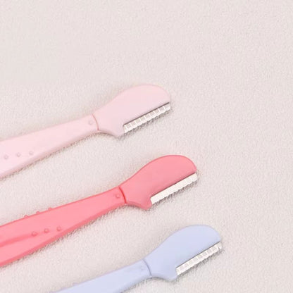 Karsyngirl Straight Handle Round Head Eyebrow Trimmer Set  Gentle AntiScratch Razor For Brows And F 3