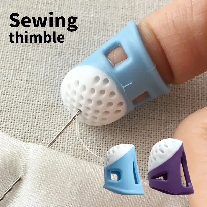 SoftGrip Silicone Sewing Thimble – 2-Pack Anti-Slip Set for Embroidery & Craft