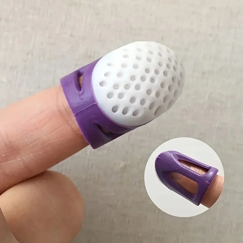 SoftGrip Silicone Sewing Thimble  2Pack AntiSlip Set For Embroidery  Craft 1