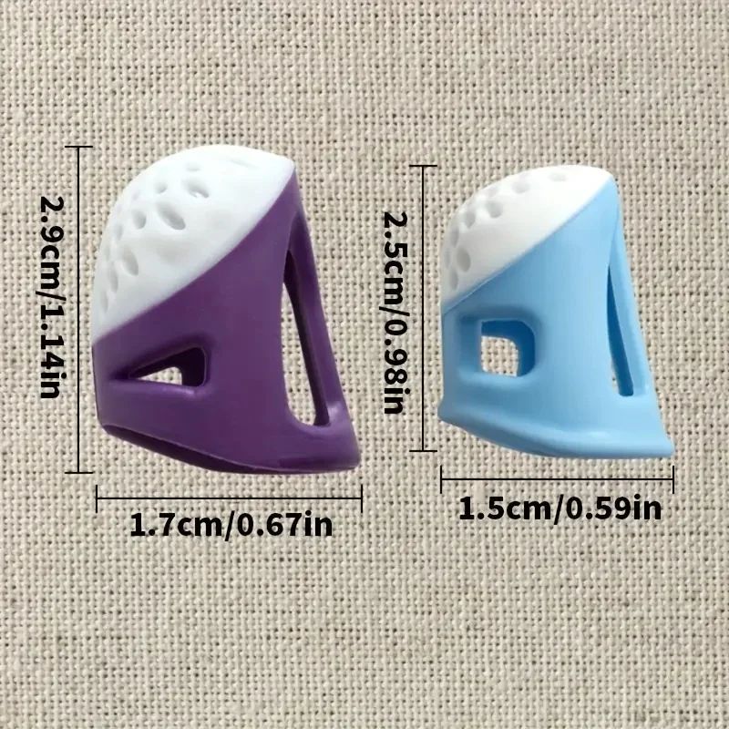 SoftGrip Silicone Sewing Thimble  2Pack AntiSlip Set For Embroidery  Craft 2