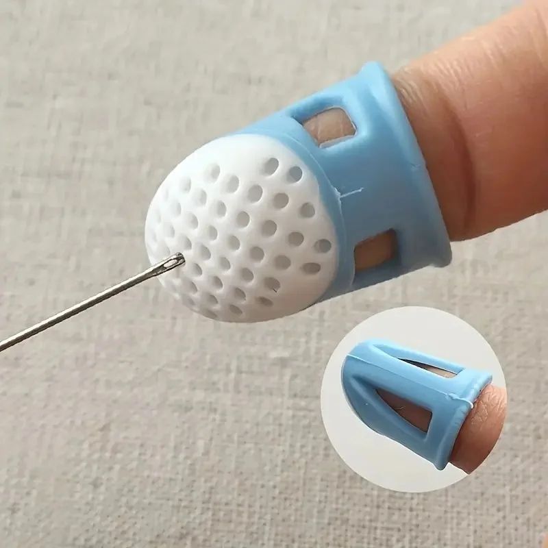 SoftGrip Silicone Sewing Thimble  2Pack AntiSlip Set For Embroidery  Craft 4