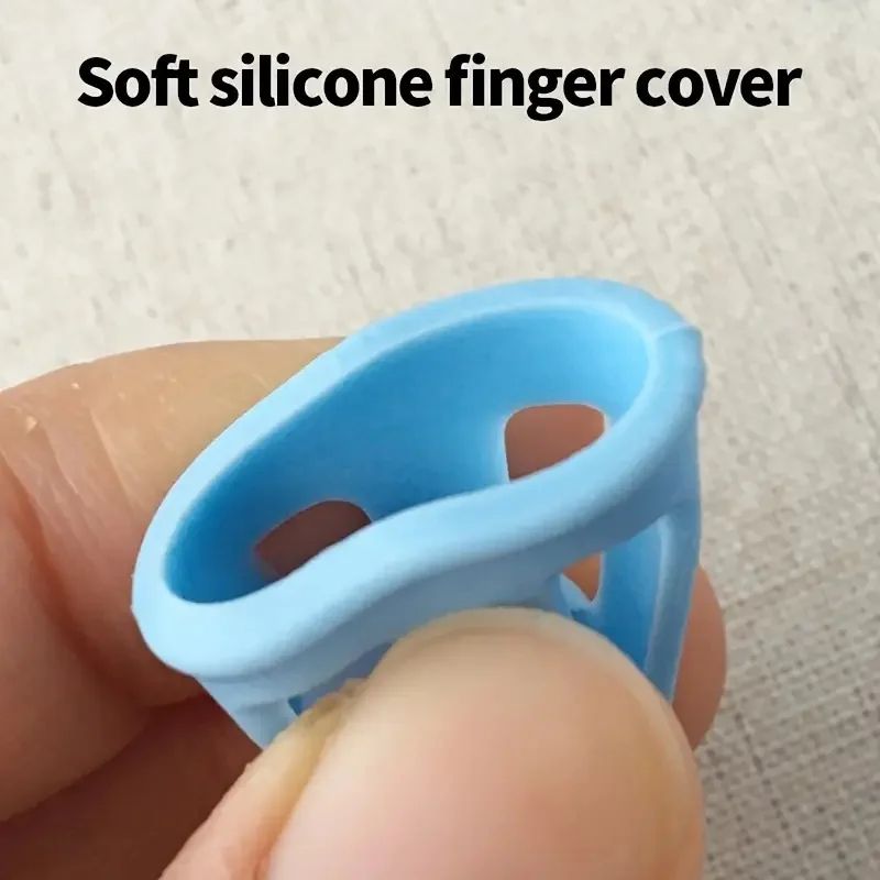 SoftGrip Silicone Sewing Thimble  2Pack AntiSlip Set For Embroidery  Craft 5