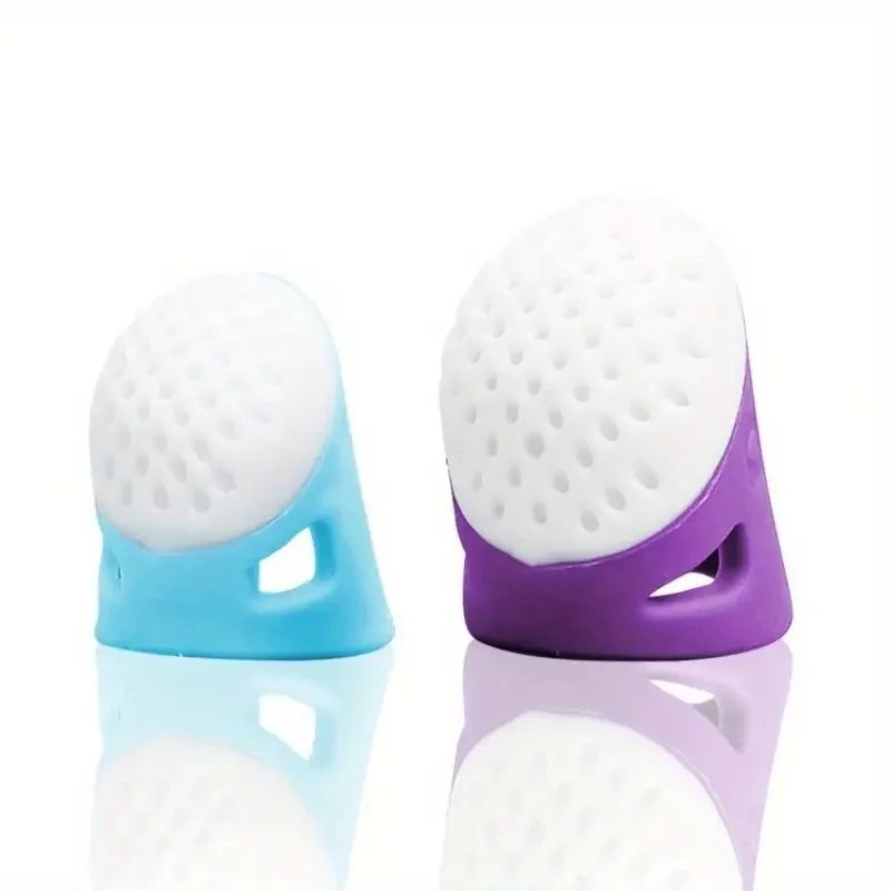 SoftGrip Silicone Sewing Thimble  2Pack AntiSlip Set For Embroidery  Craft 6