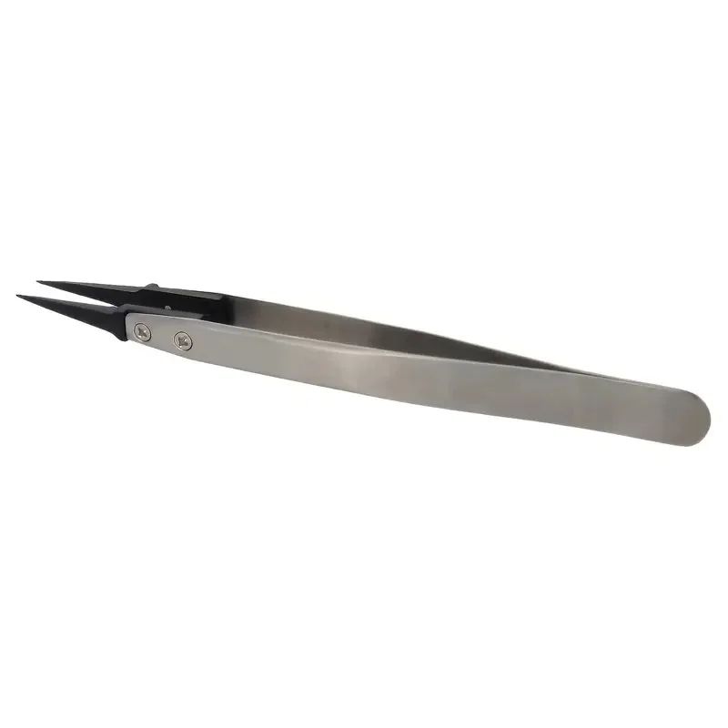 HeavyDuty ESD Safe Precision Tweezers  AntiStatic Stainless Steel For Electronics  Jewelry Repair 2