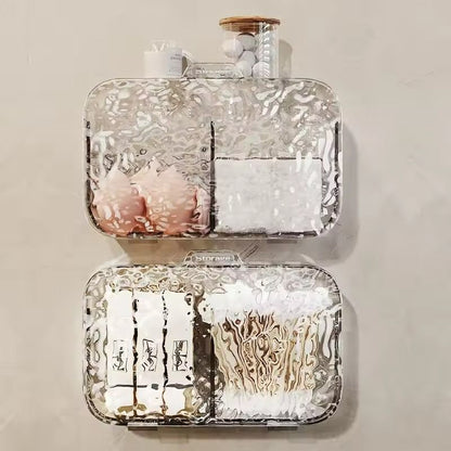 Multifunctional Glacier Pattern Makeup Organizer For Bathroom Storage 4