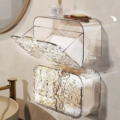 Multifunctional Glacier Pattern Makeup Organizer For Bathroom Storage 8