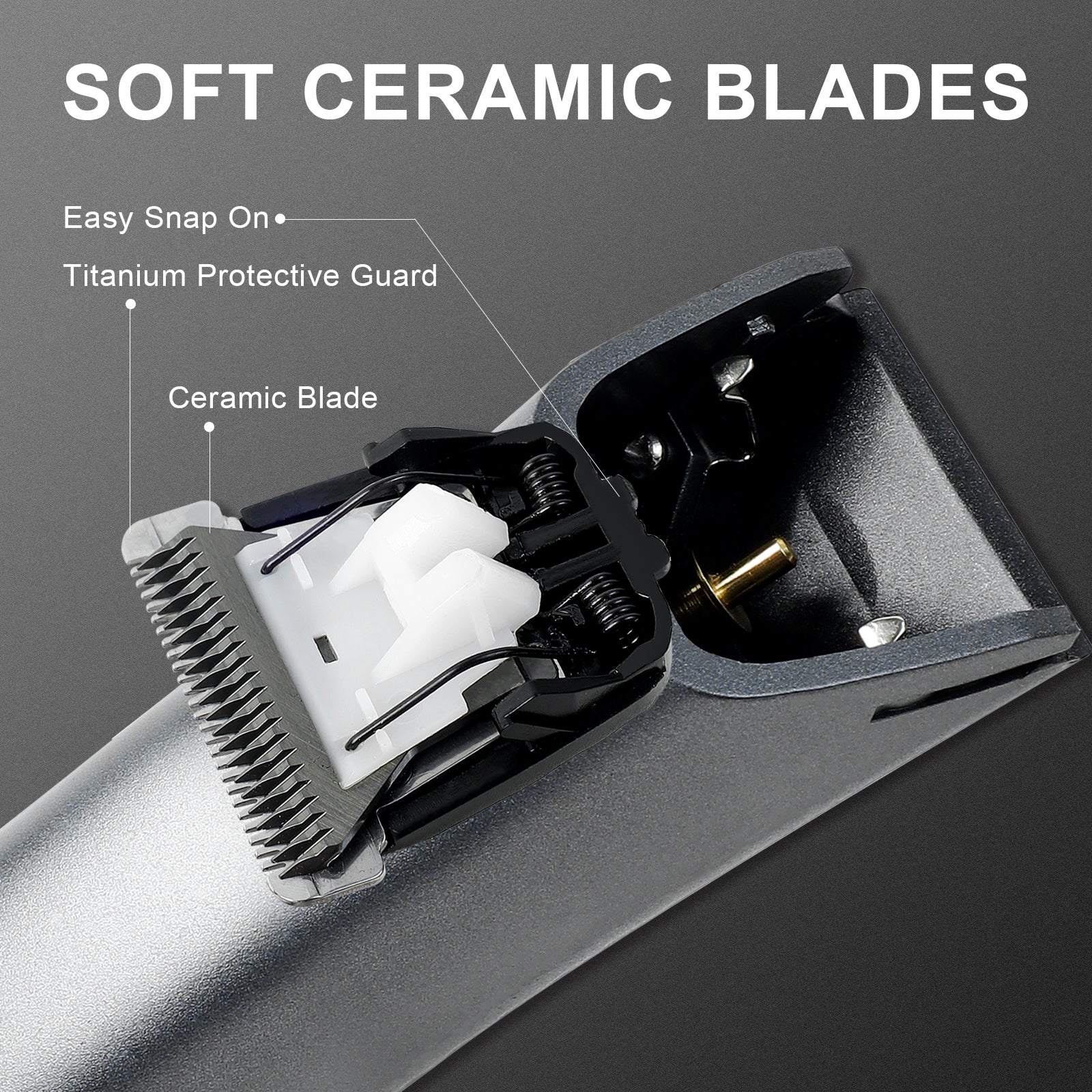 Men Waterproof Pubic Hair Trimmer, Electric Groin Groomer, Replaceable Ceramic Blade
