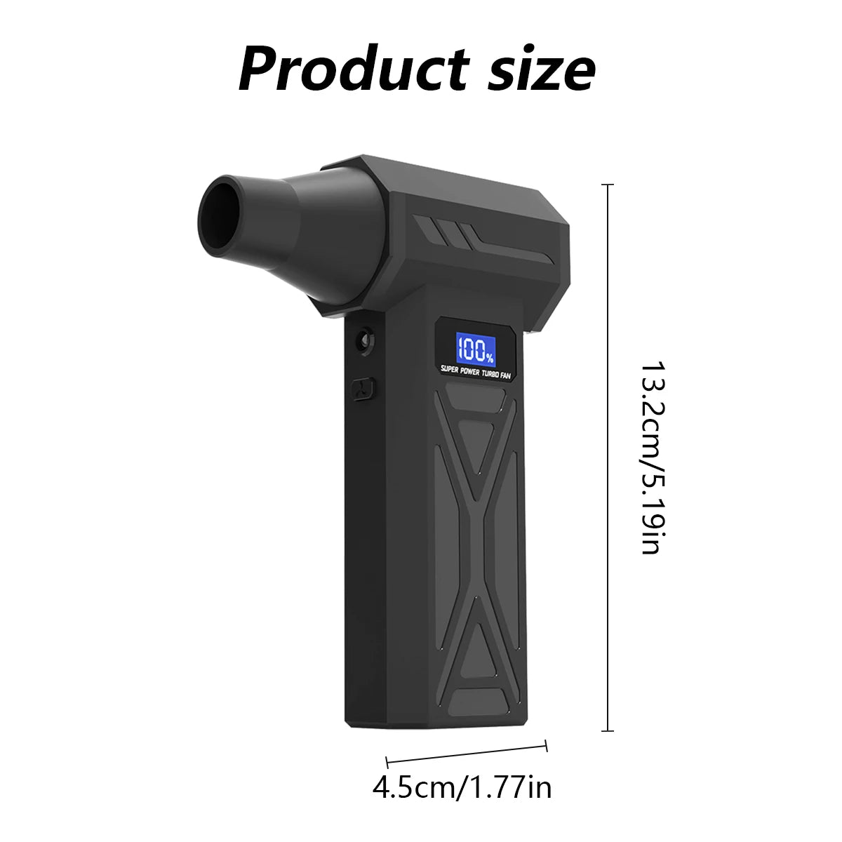 Cordless Air Duster Turbo Jet Blower Adjustable Air Blower With LED Light And Battery Display 1