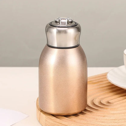 High-value Mini Chubby Thermos Cup with Stainless Steel, Portable Carrying Ring, Big Belly Vacuum Insulated Cup