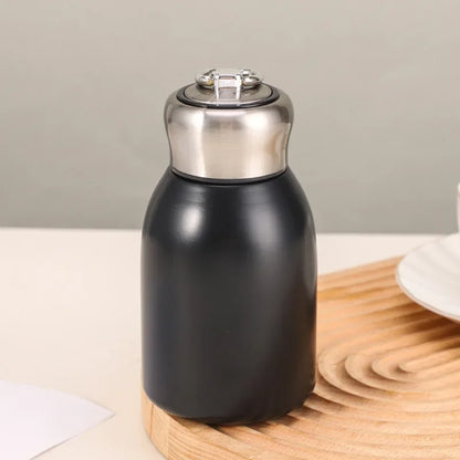 Highvalue Mini Chubby Thermos Cup With 304 Stainless Steel Portable Carrying Ring Big Belly Vacuum  5