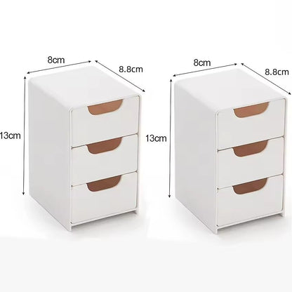 Mini Desktop Jewelry And Cosmetic Organizer With Drawers 9