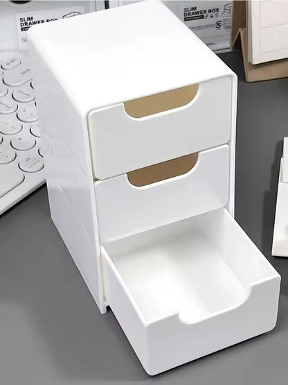 Mini Desktop Jewelry And Cosmetic Organizer With Drawers 6