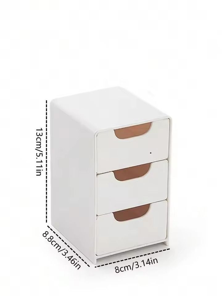 Mini Desktop Jewelry And Cosmetic Organizer With Drawers 8