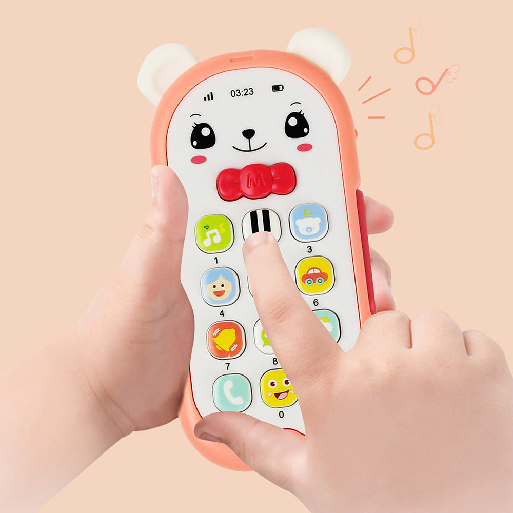 Teether Phone With Sound  Light Baby Musical Cartoon Mobile Learning Toy Educational Gift For Babie 3