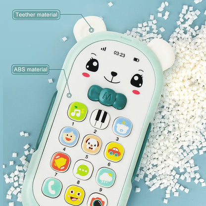 Teether Phone With Sound  Light Baby Musical Cartoon Mobile Learning Toy Educational Gift For Babie 4