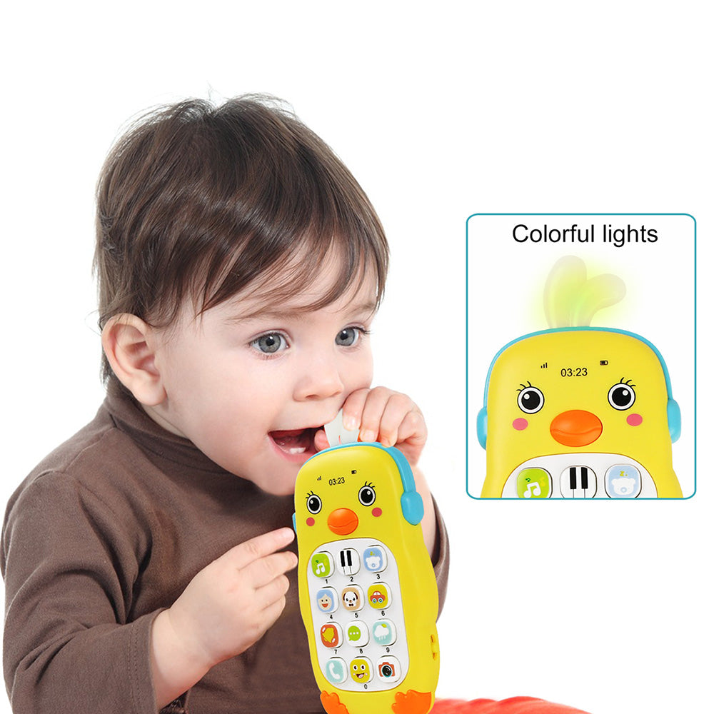 Teether Phone With Sound  Light Baby Musical Cartoon Mobile Learning Toy Educational Gift For Babie 5