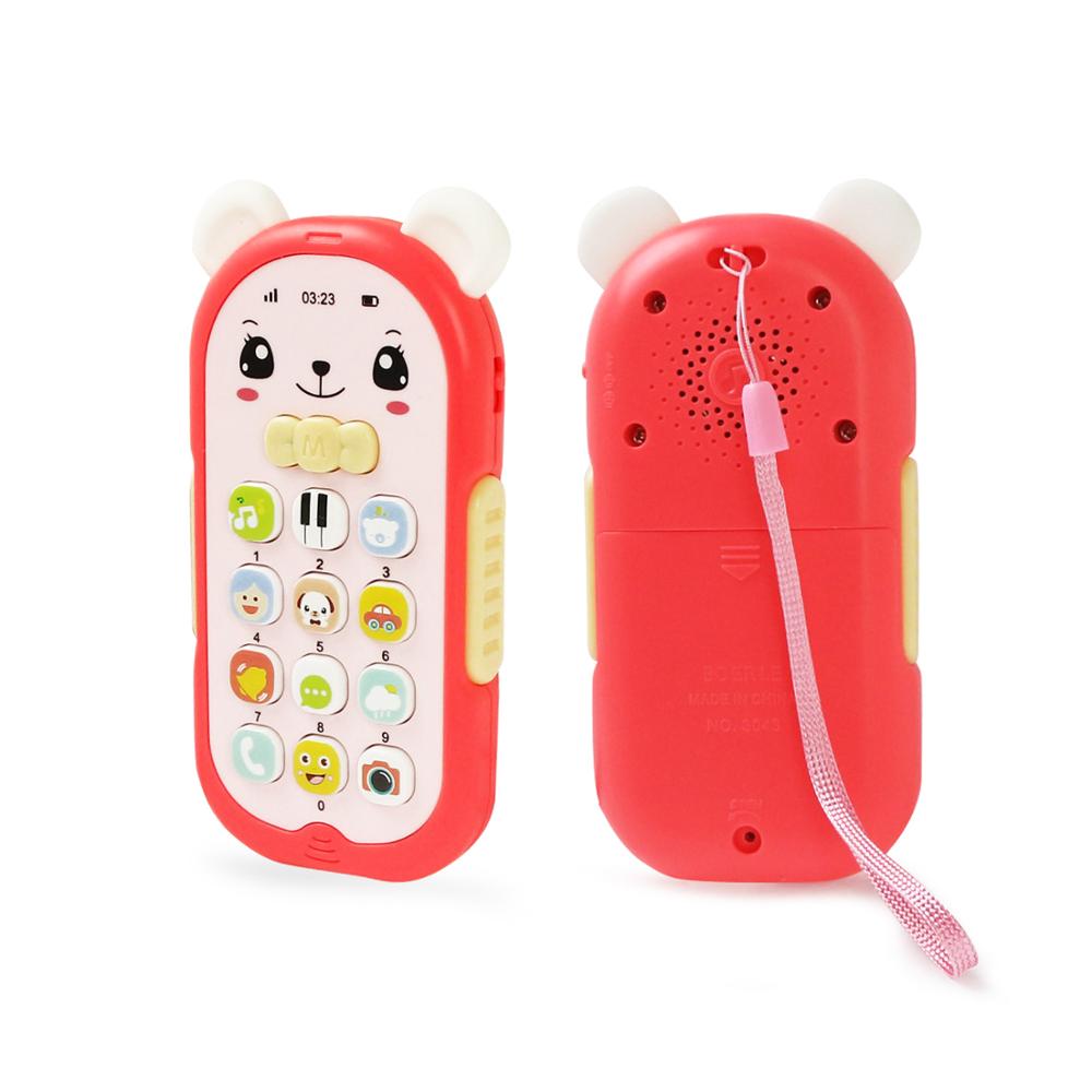 Teether Phone With Sound  Light Baby Musical Cartoon Mobile Learning Toy Educational Gift For Babie 6