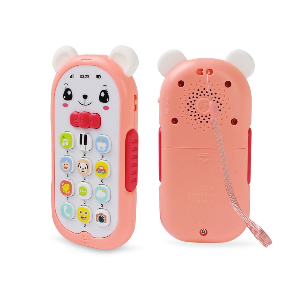 Teether Phone With Sound  Light Baby Musical Cartoon Mobile Learning Toy Educational Gift For Babie 8