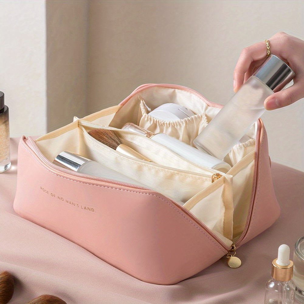 Lady Box Cosmetic Bag Travel Make Up Case Storage Pouch, Toiletry Kit Bag Makeup Organizer Female