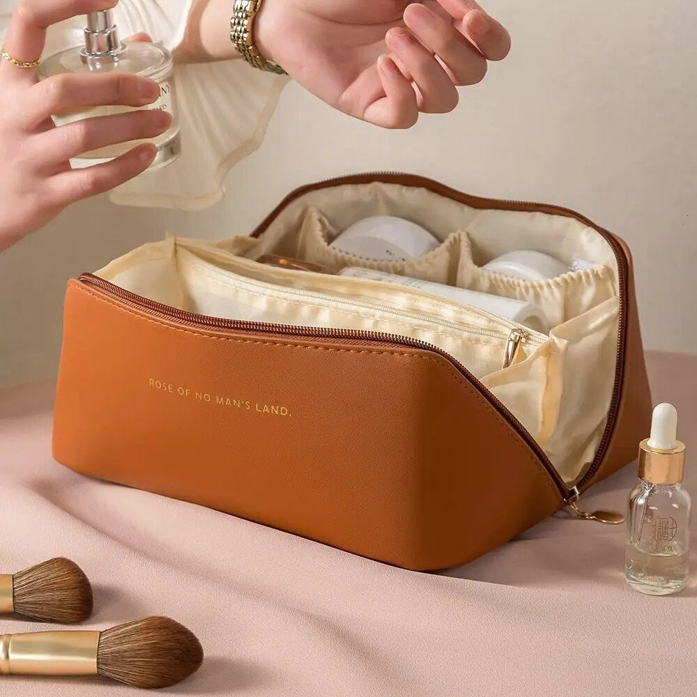 Lady Box Cosmetic Bag Travel Make Up Case Storage Pouch, Toiletry Kit Bag Makeup Organizer Female