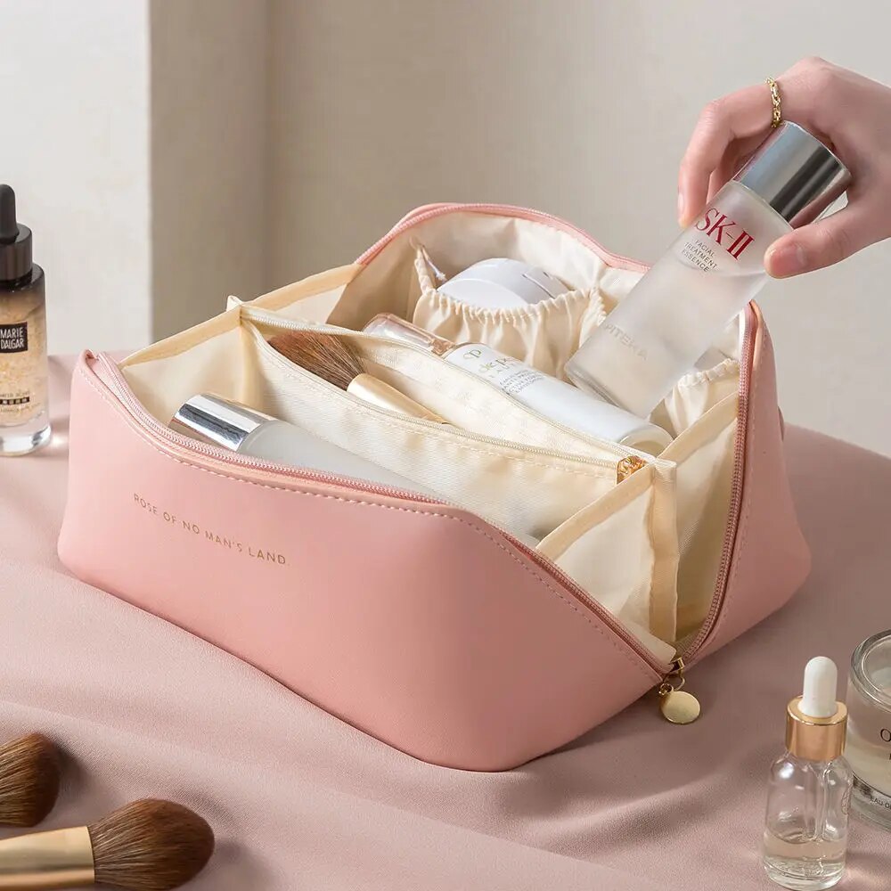 Lady Box Cosmetic Bag Travel Make Up Case Storage Pouch, Toiletry Kit Bag Makeup Organizer Female