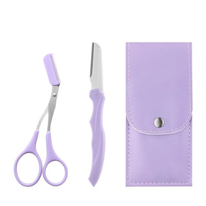 Karsyngirl 23Pcs Stainless Steel Eyebrow Trimmer Set  Folding Eyebrow Clipper Comb And Tweezers For 3