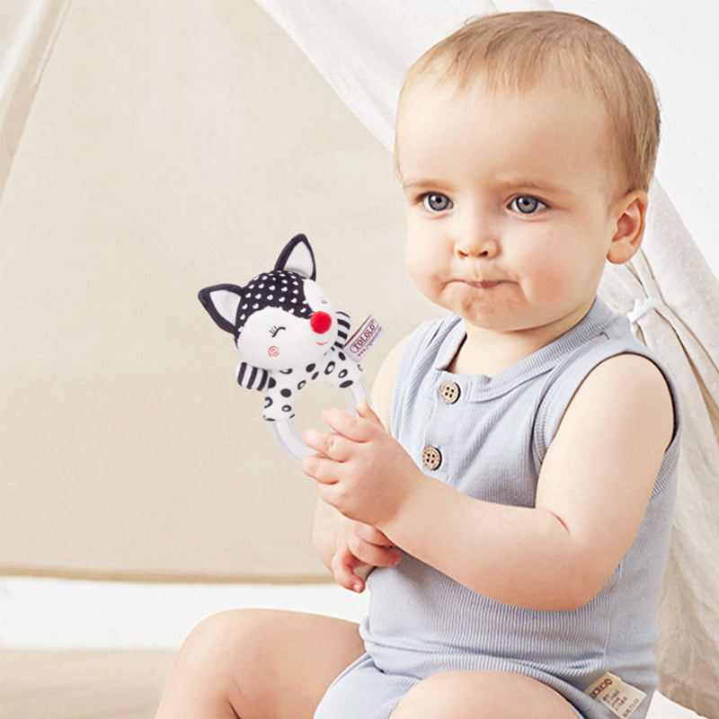 Elephant Plush Baby Rattle Toys Cute Infant Bed Toy Bear Hand Ring Bell Educational Toy For Newborn 2
