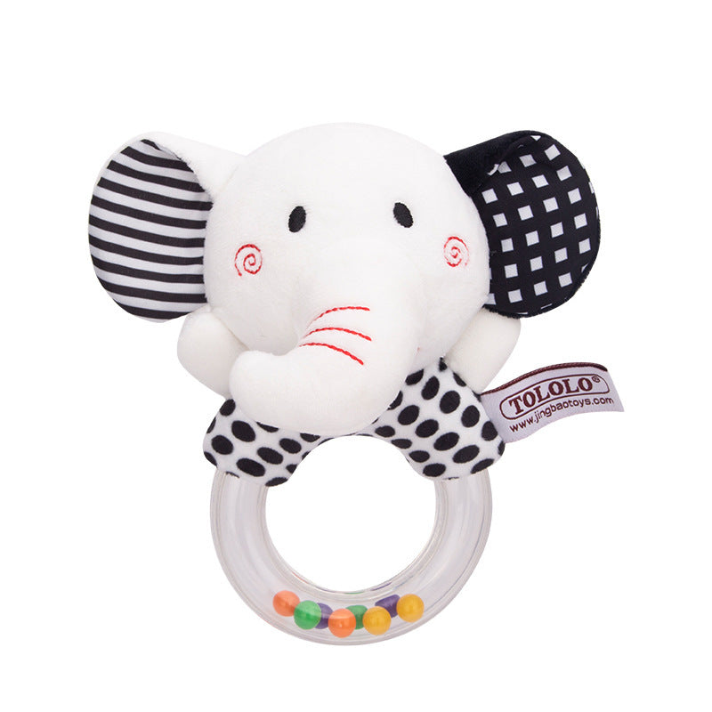 Elephant Plush Baby Rattle Toys Cute Infant Bed Toy Bear Hand Ring Bell Educational Toy For Newborn 12