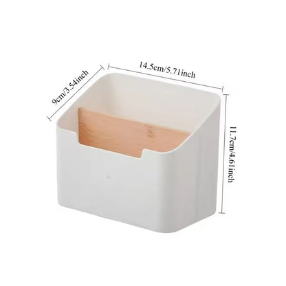 Multifunctional Bamboo Desktop Organizer With Compartments 4