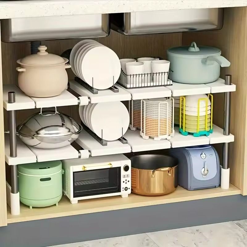 Adjustable Under Sink Storage Rack For Kitchen And Bathroom 3