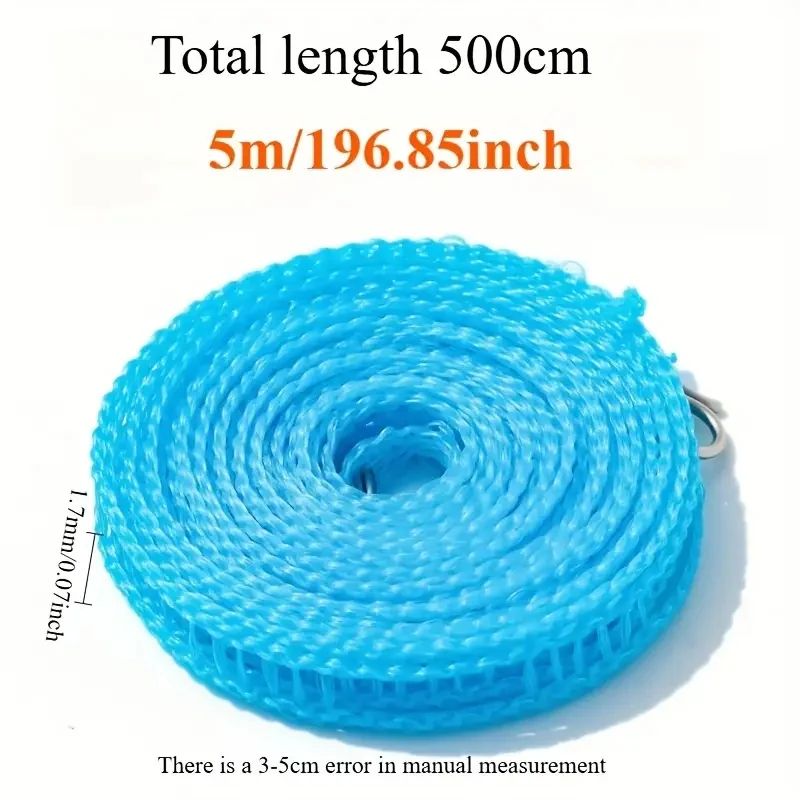 Compact Windproof Retractable Clothesline  Portable 5 M Laundry Line For Home Travel  Camping 3