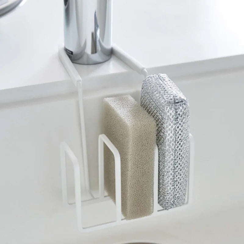 Household Kitchen Faucet Drain Rack, Steel Wire Sponge Storage Basket
