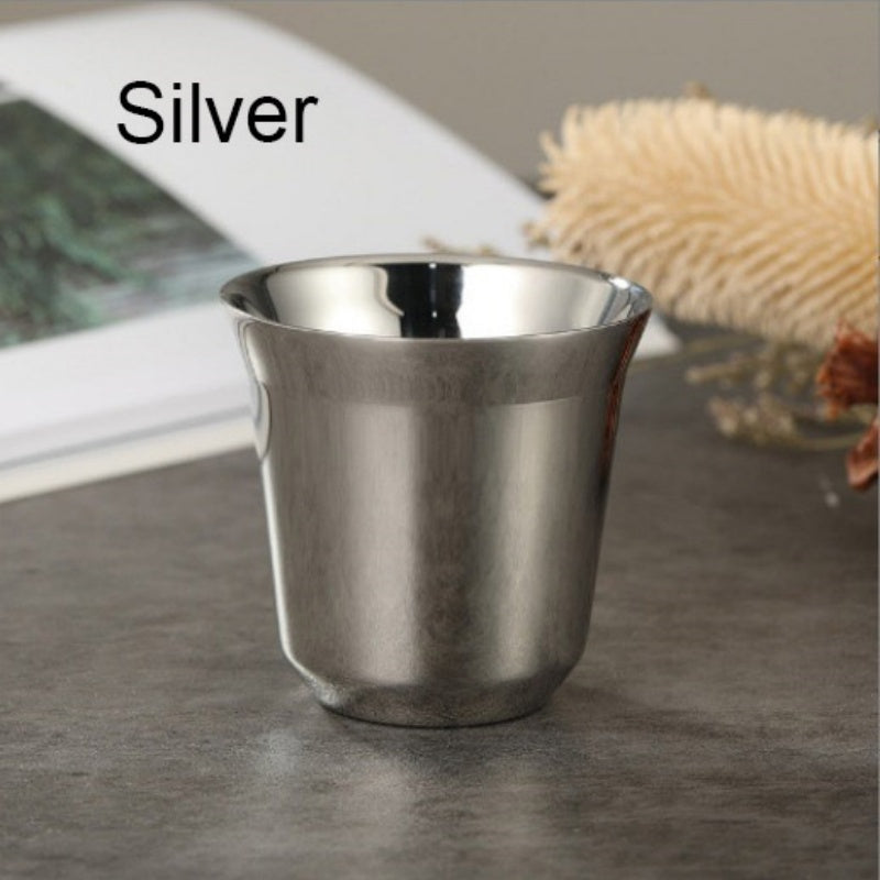 Highgrade Solid Color Water Cup Summer New Simple Flat Bottom Coffee Cup Stainless Steel Doublelaye 5