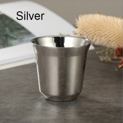 Highgrade Solid Color Water Cup Summer New Simple Flat Bottom Coffee Cup Stainless Steel Doublelaye 5