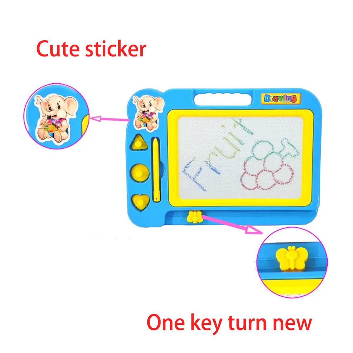 Magnetic drawing board for kids, children writing board painting toy, colorful graffiti puzzle gifts for boys girls