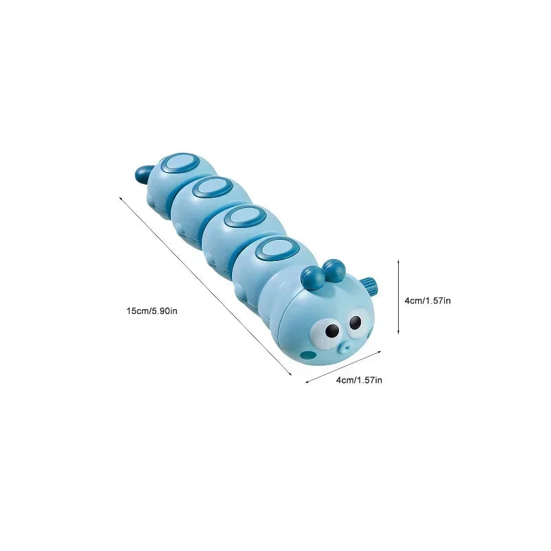Crawling Toys Parent Child Interactive Cute Animal, Cartoon Clockwork Caterpillar Baby Wind Up Toy for Kids Funny Gift